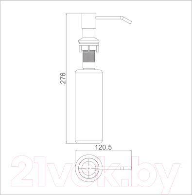 Мойка кухонная со смесителем БелЭворс New Lux R + смеситель W74004-9 + дозатор L405-1 (серый/сатин)