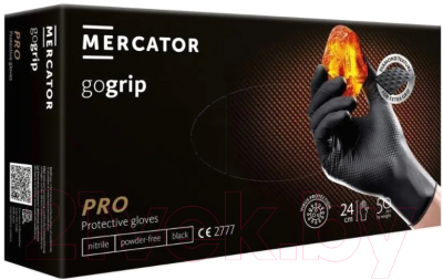 Перчатки одноразовые Gogrip Нитриловые RP30023003_001 (M, 50шт, черный)