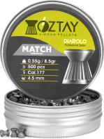 Пульки для пневматики Oztay Diabolo Match Grooved Professional Series 4.5 (500шт) - 