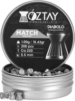 Пульки для пневматики Oztay Match Diabolo Grooved 5.5 (200шт) - 