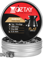 Пульки для пневматики Oztay Diabolo Classic Series Flat Grooved 5.5 (250шт) - 