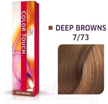 Крем-краска для волос Wella Professionals Color Touch New 7/73 (60мл, средний блондин коричнево-золотой) — фото 2