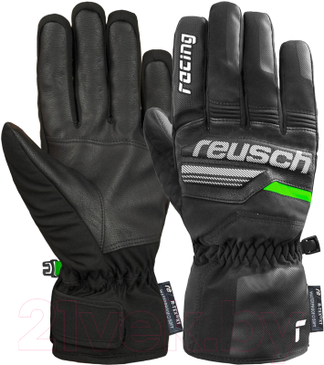 Перчатки лыжные Reusch Ski Race VC R-Tex XT / 6201257-7021 (р-р 6.5, Black/White/Neon Green)