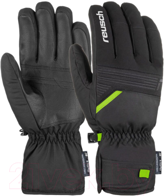 Перчатки лыжные Reusch Bradley R-TEX XT / 6101265-7716 (р-р 7, Black/Neon Green)