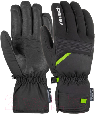 Перчатки лыжные Reusch Bradley R-TEX XT / 6101265-7716 (р-р 7.5, Black/Neon Green)