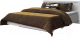 Полуторная кровать Мебель-КМК 1200 Эстель 0738.26-01 (белый/белый глянец) - 
