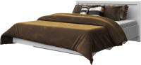 Полуторная кровать Мебель-КМК 1400 Эстель 0738.35-01 (белый/белый глянец) - 