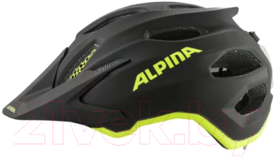 Защитный шлем Alpina Sports Carapax Jr. Flash / A9697-33 (р-р 51-56, черный/неон желтый)