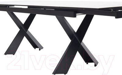 Обеденный стол M-City Oristano 180 Marbles KL-99 / 614M05290 (белый мрамор матовый/черный)