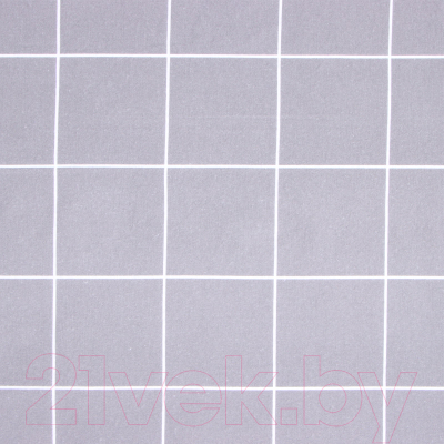 Комплект постельного белья Этель Клетка / 9734825 (серый)