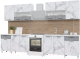 Готовая кухня Горизонт Мебель Trend 2600 (мрамор арктик/бетон грей) - 