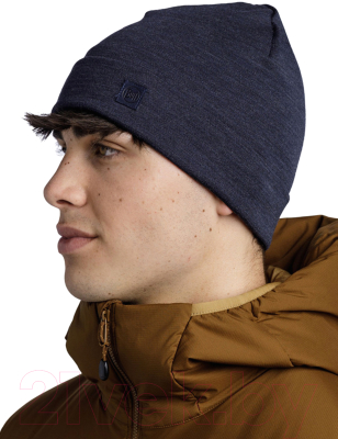 Шапка Buff Merino Heavyweight Hat Solid Indigo (111170.785.10.00)