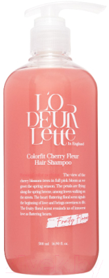 Шампунь для волос L'odeurlette In England Color Fit Cherry Fleur Hair Shampoo (500мл)