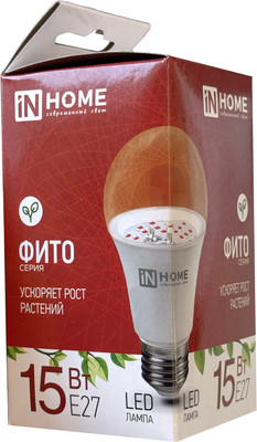 Лампа для растений INhome LED-A60-FITO / 4690612036502 -