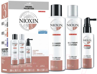 Набор косметики для волос Nioxin Система 3 Шампунь 300мл+Кондиционер 300мл+Маска 100мл