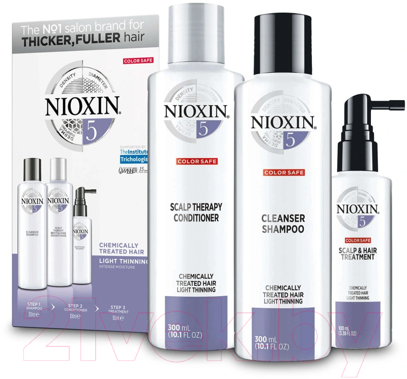 Набор косметики для волос Nioxin Система 5 Шампунь 300мл+Кондиционер 300мл+Маска 100мл