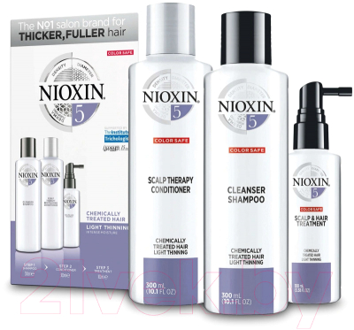 Набор косметики для волос Nioxin Система 5 Шампунь 300мл+Кондиционер 300мл+Маска 100мл