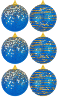 Набор шаров новогодних Elan Gallery 970101 (золото/синий) - 