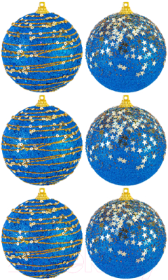 Набор шаров новогодних Elan Gallery 970102 (золото/синий)