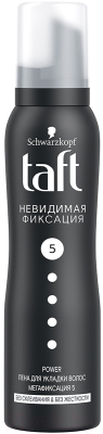 Пенка для укладки волос Taft Power. Три погоды. Невидимая фиксация. Мегафиксация (150мл)