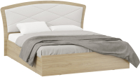 Двуспальная кровать ТриЯ Сэнди тип 1 универсальная с ПМ 160x200 (вяз благородный/белый) - 