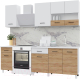 Миниатюра изображения товара Кухонный гарнитур Горизонт Мебель Trend 1700 (белый/крафт золотой)