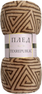 Плед TexRepublic Absolute Греция треугол. Фланель 150x200 / 63942 (коричневый)