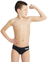 Плавки детские ARENA Team Swim Briefs Solid Jr / 004774 550 (р-р 22, черный/белый) - 
