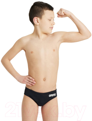 Плавки детские ARENA Team Swim Briefs Solid Jr / 004774 550 (р-р 24, черный/белый)