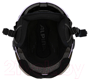 Шлем горнолыжный Alpina Sports Arber Visor Q-Lite зимний с визором / A9228-51 (р-р 54-58, лиловый матовый)