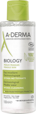 Мицеллярная вода A-Derma Biology Дерматологическая для снятия макияжа (100мл)