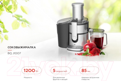 Соковыжималка электрическая BQ J1007 (сталь/черный)