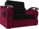 Кресло-кровать Лига Диванов Меркурий 60 / 111610 (микровельвет черный/бордовый) - 