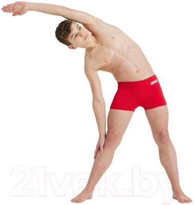 Плавки детские ARENA Team Swim Short Solid Jr / 004777 450 (р-р 29, красный/белый)