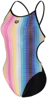 Купальник для плавания ARENA Circle Stripe Lace Back / 005927 550 (р-р 32, черный) - 