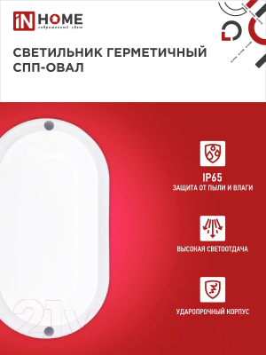 Светильник ЖКХ INhome СПП 1065-Овал / 4690612044934