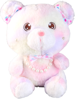 Мягкая игрушка Sima-Land Медвежонок с бусинками / 9878872 (розовый) - 