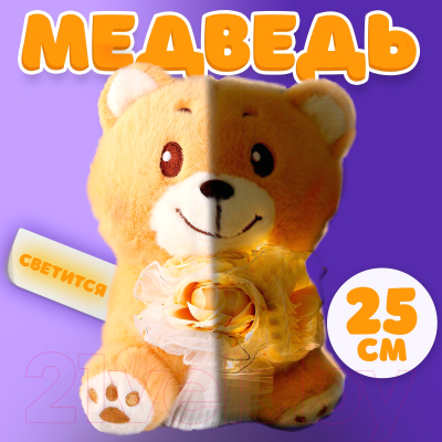 Мягкая игрушка Sima-Land Медведь с букетом / 9824414
