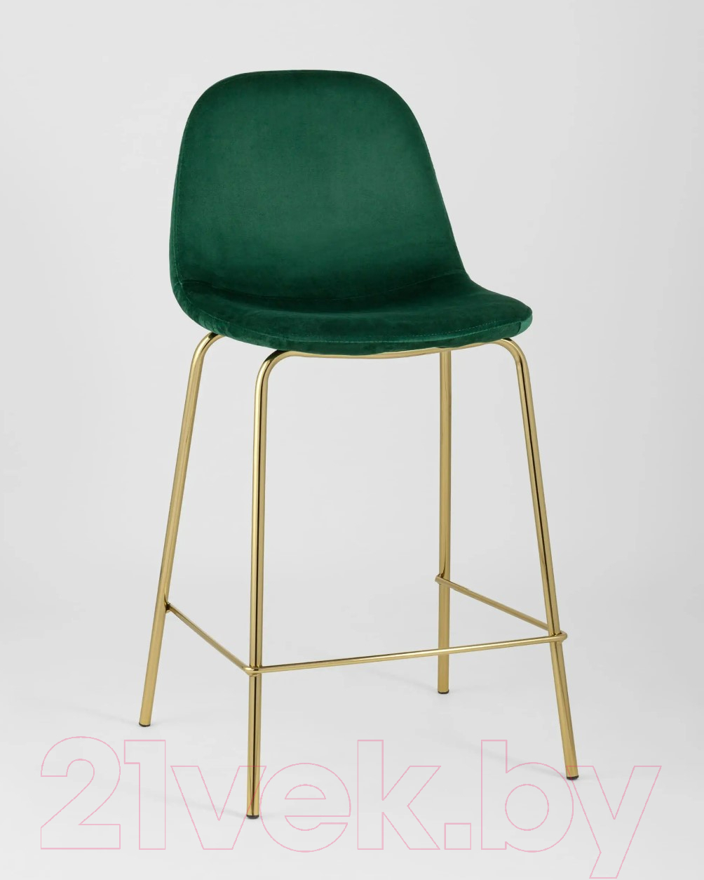 Стул барный Stool Group Валенсия SN полубарный / OS-001CB HLR-56 (велюр зеленый/золотые ножки) — фото 2