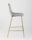 Миниатюра изображения товара Стул барный Stool Group Валенсия SN полубарный / OS-001CB HLR-18 (велюр серый/золотые ножки)