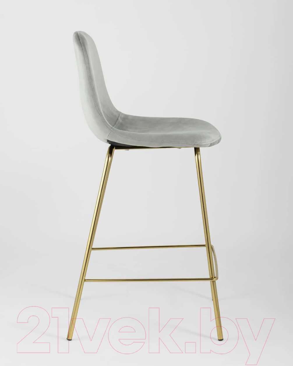Стул барный Stool Group Валенсия SN полубарный / OS-001CB HLR-18 (велюр серый/золотые ножки) — фото 4