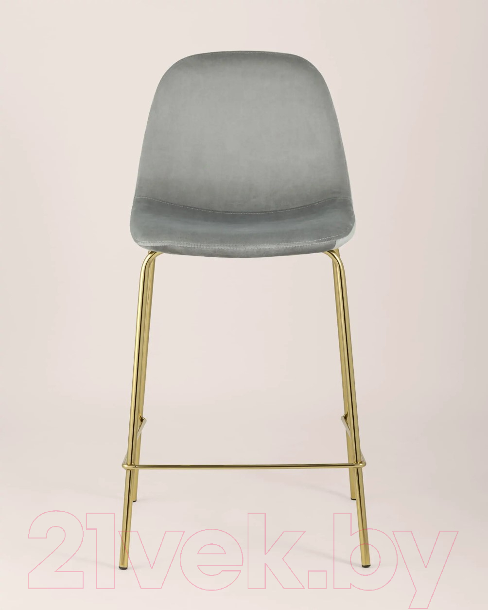 Стул барный Stool Group Валенсия SN полубарный / OS-001CB HLR-18 (велюр серый/золотые ножки) — фото 3