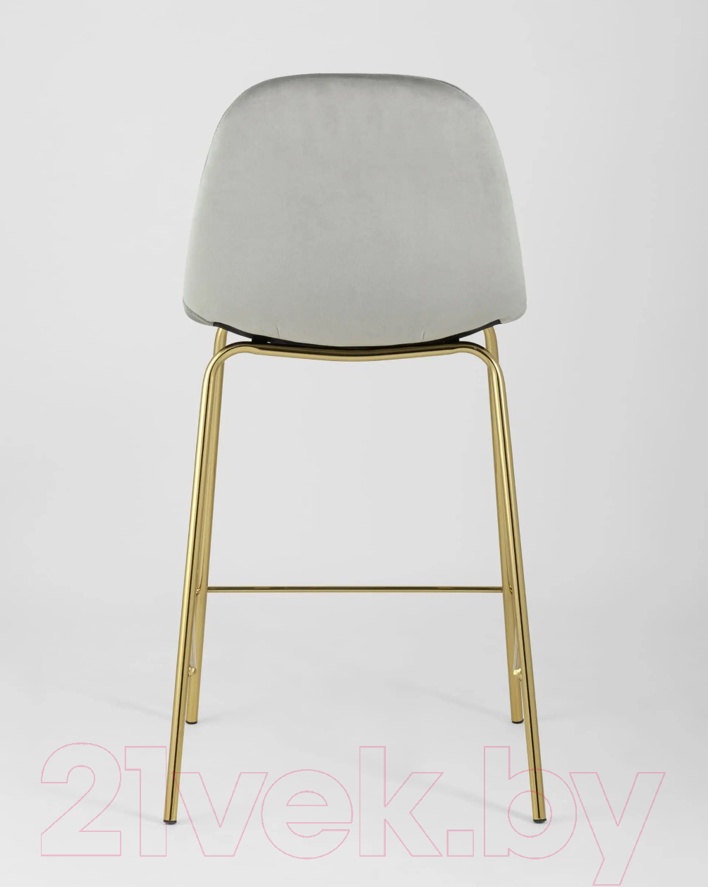Стул барный Stool Group Валенсия SN полубарный / OS-001CB HLR-18 (велюр серый/золотые ножки) — фото 5