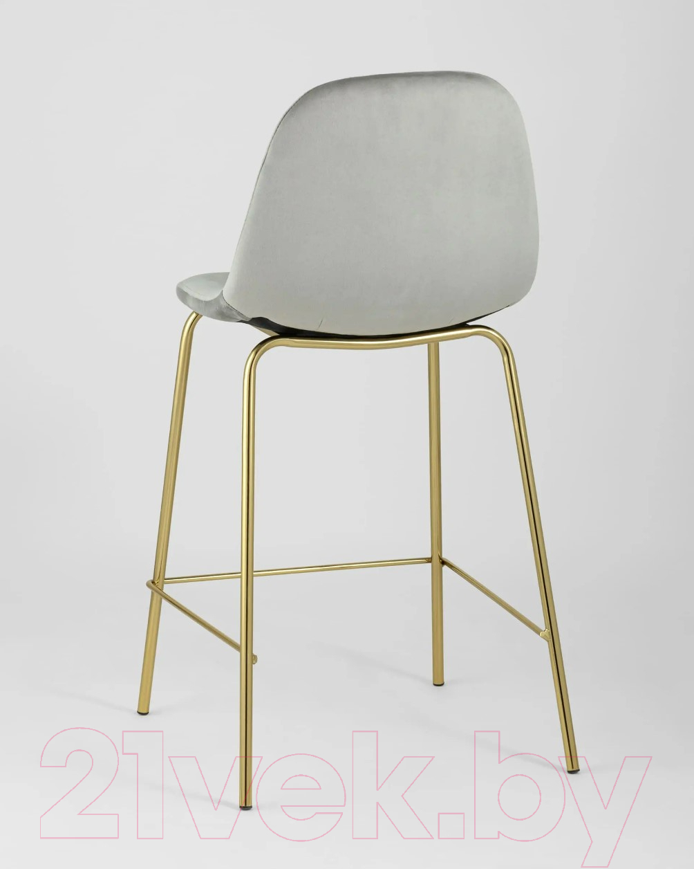 Стул барный Stool Group Валенсия SN полубарный / OS-001CB HLR-18 (велюр серый/золотые ножки) — фото 6