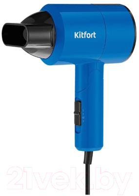 Компактный фен Kitfort KT-3240-3 (черный/синий)