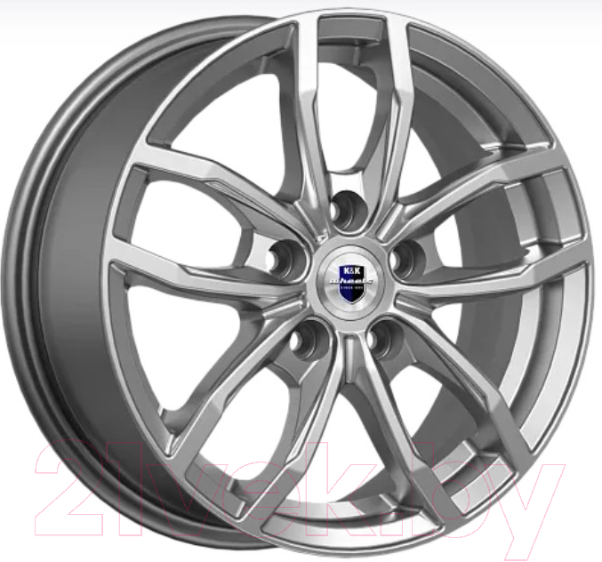 Литой диск K&K Фрост 15x6.5" 5x100мм DIA 67.1мм ET 45мм Дарк платинум