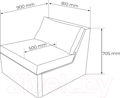 Кресло-кровать Mio Tesoro Такка Fotel 80 Z/F Twist 19 (Grey)