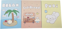 Набор блокнотов Miniso Guji Guji Bread Baking Series / 0748 (3шт) - 