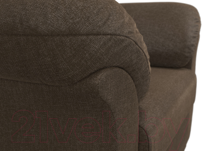 Кресло мягкое Лига Диванов Карнелла / 109600 (рогожка коричневый)