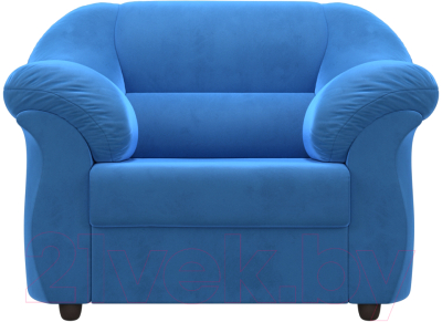 Кресло мягкое Лига Диванов Карнелла / 109611 (велюр голубой)
